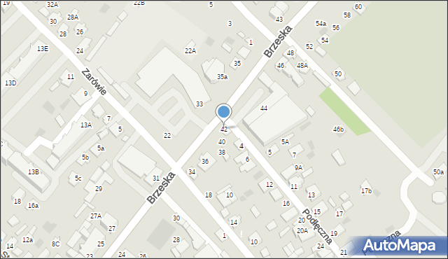 Międzyrzec Podlaski, Brzeska, 42, mapa Międzyrzec Podlaski