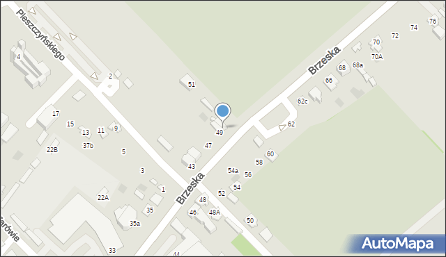 Międzyrzec Podlaski, Brzeska, 49a, mapa Międzyrzec Podlaski