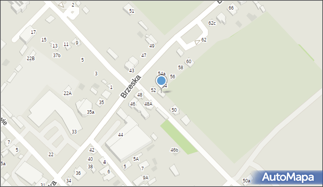 Międzyrzec Podlaski, Brzeska, 52A, mapa Międzyrzec Podlaski