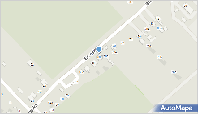 Międzyrzec Podlaski, Brzeska, 68, mapa Międzyrzec Podlaski