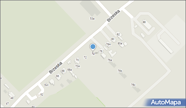 Międzyrzec Podlaski, Brzeska, 74, mapa Międzyrzec Podlaski