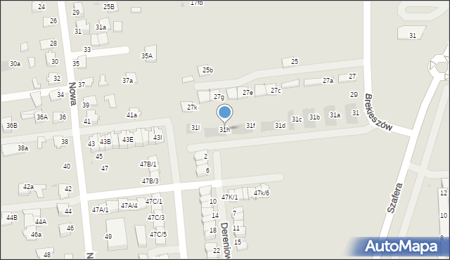 Mielec, Brekieszów, 31h, mapa Mielca