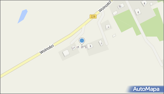 Mierzeszyn, Brzozowa, 13, mapa Mierzeszyn