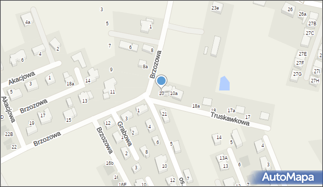Mierzyn, Brzozowa, 10, mapa Mierzyn