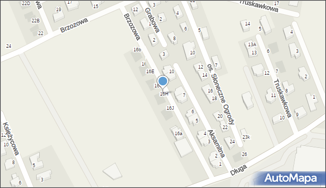 Mierzyn, Brzozowa, 16H, mapa Mierzyn