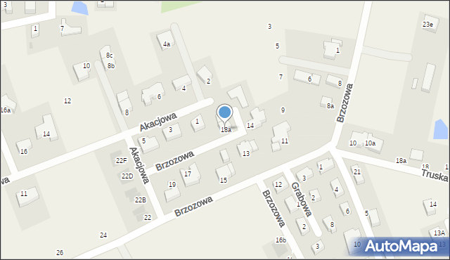Mierzyn, Brzozowa, 18a, mapa Mierzyn