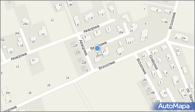 Mierzyn, Brzozowa, 19, mapa Mierzyn