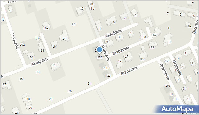 Mierzyn, Brzozowa, 22D, mapa Mierzyn