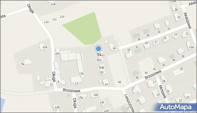 Mierzyn, Brzozowa, 50D, mapa Mierzyn