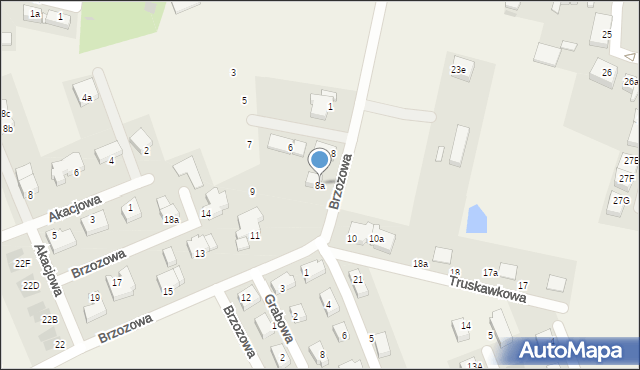 Mierzyn, Brzozowa, 8a, mapa Mierzyn
