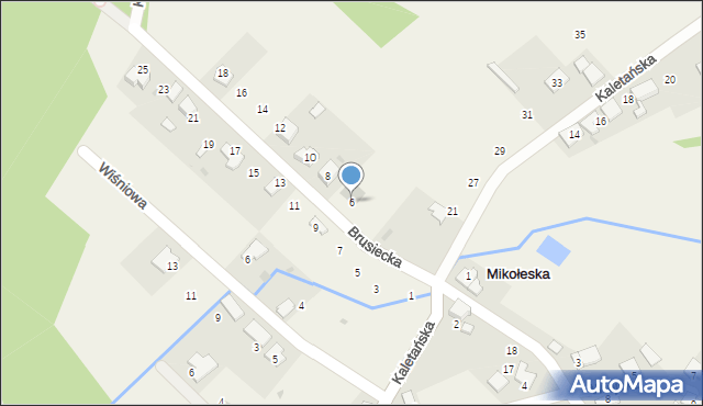 Mikołeska, Brusiecka, 6, mapa Mikołeska
