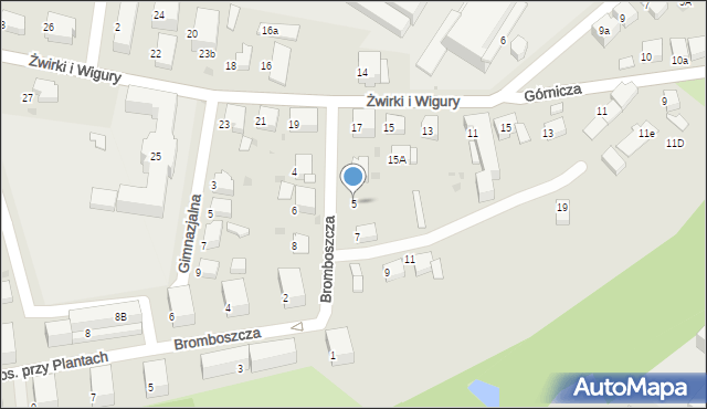 Mikołów, Bromboszcza Wincentego, 5, mapa Mikołów