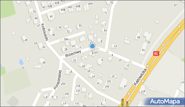 Mikołów, Brzechwy Jana, 4, mapa Mikołów