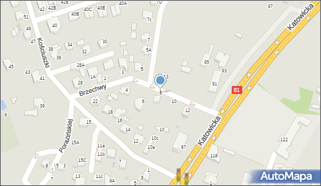 Mikołów, Brzechwy Jana, 8, mapa Mikołów