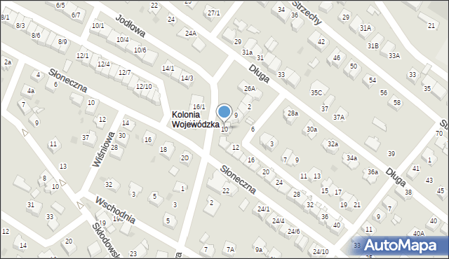 Mikołów, Brzoskwiniowa, 10, mapa Mikołów