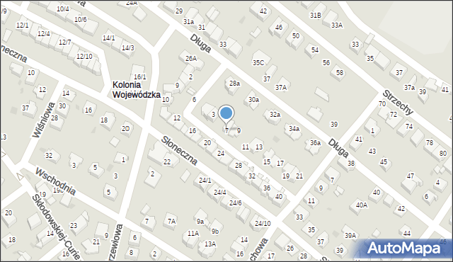 Mikołów, Brzoskwiniowa, 7, mapa Mikołów