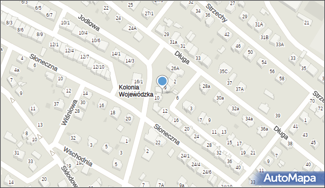 Mikołów, Brzoskwiniowa, 8, mapa Mikołów