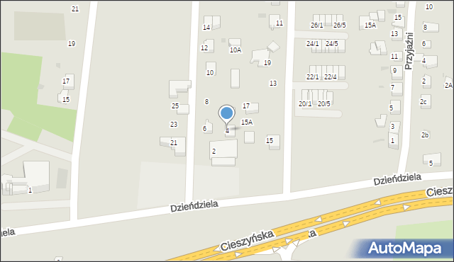 Mikołów, Brzozowa, 4, mapa Mikołów