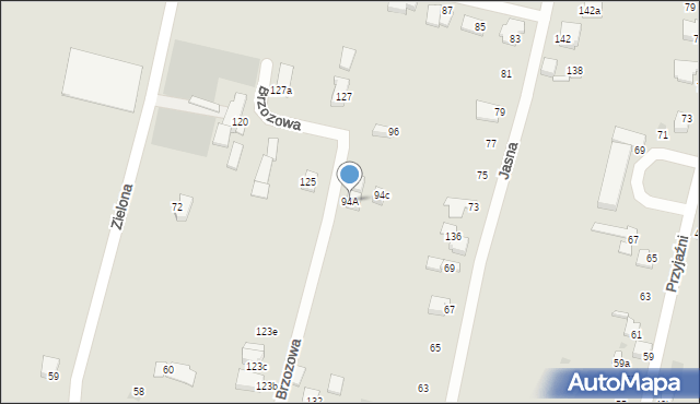 Mikołów, Brzozowa, 94A, mapa Mikołów