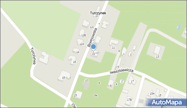 Milanówek, Brwinowska, 11, mapa Milanówek