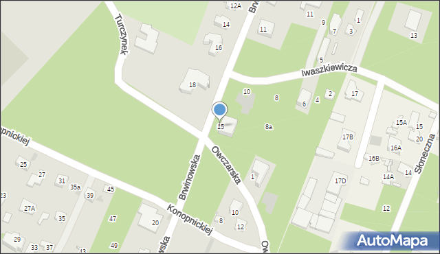 Milanówek, Brwinowska, 15, mapa Milanówek