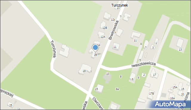 Milanówek, Brwinowska, 16, mapa Milanówek