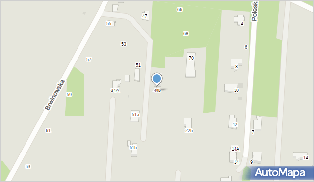 Milanówek, Brwinowska, 49b, mapa Milanówek