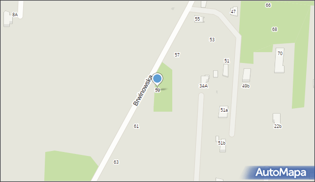 Milanówek, Brwinowska, 59, mapa Milanówek