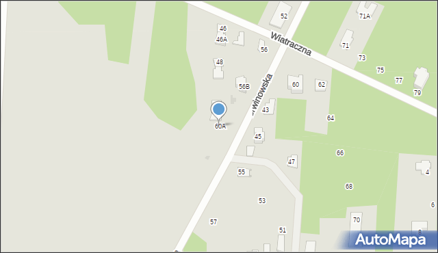 Milanówek, Brwinowska, 60A, mapa Milanówek