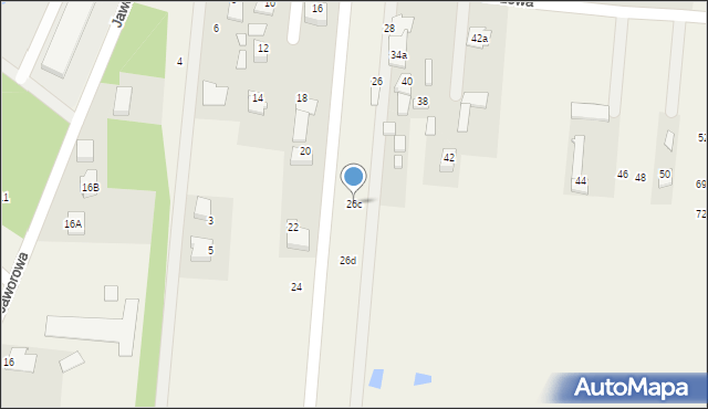 Milejowice, Brzozowa, 26c, mapa Milejowice