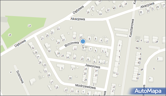 Milicz, Brzozowa, 9, mapa Milicz