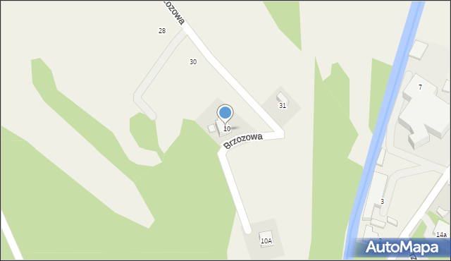 Miłków, Brzozowa, 32, mapa Miłków