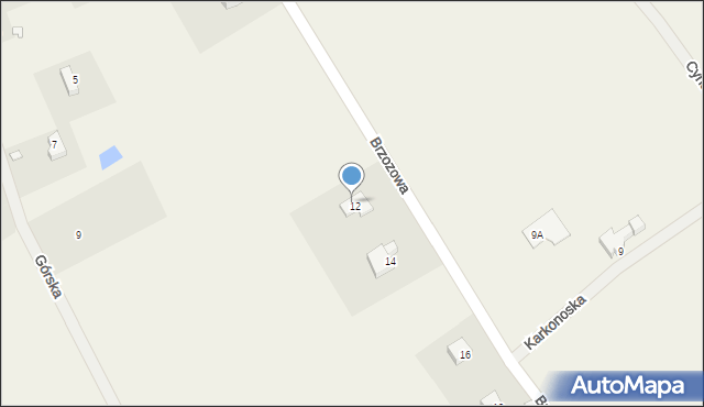 Miłków, Brzozowa, 5f, mapa Miłków