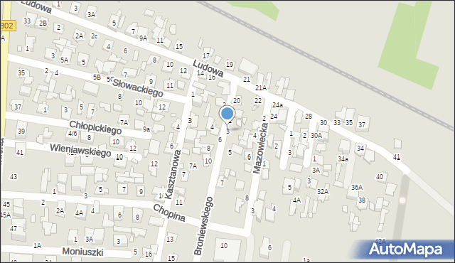 Mińsk Mazowiecki, Broniewskiego Władysława, 3, mapa Mińsk Mazowiecki