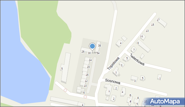 Mirków, Brzozowa, 32, mapa Mirków