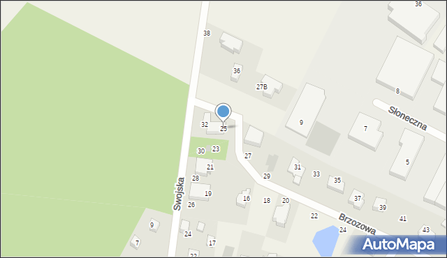 Miszewko, Brzozowa, 25, mapa Miszewko