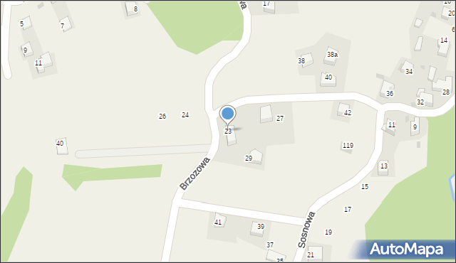 Młynka, Brzozowa, 23, mapa Młynka
