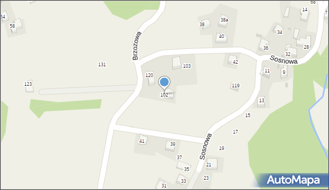 Młynka, Brzozowa, 29, mapa Młynka