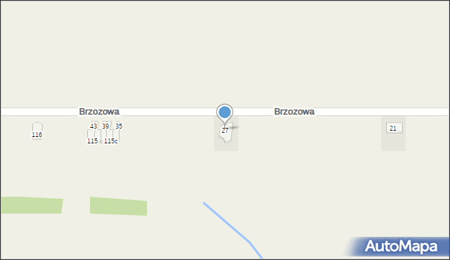 Mójcza, Brzozowa, 27, mapa Mójcza