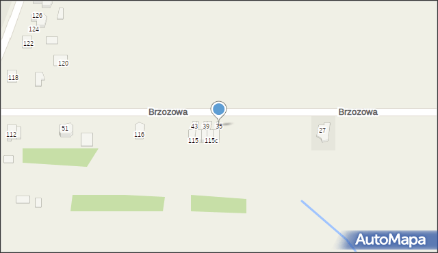 Mójcza, Brzozowa, 35, mapa Mójcza