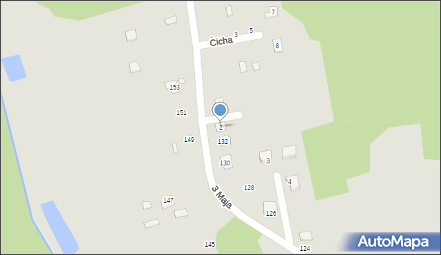 Mrozy, Brzozowa, 2, mapa Mrozy