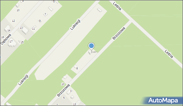 Musuły, Brzozowa, 6, mapa Musuły