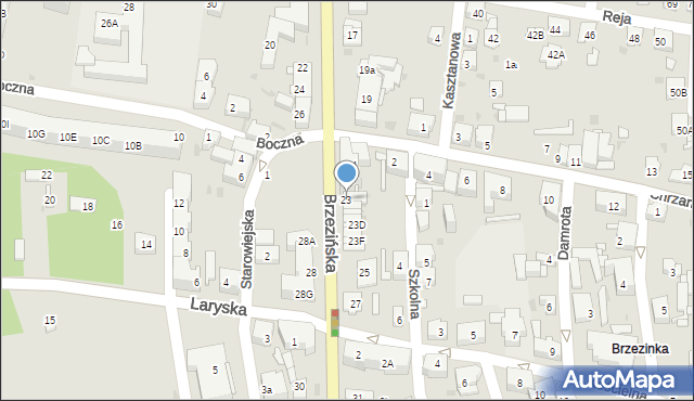 Mysłowice, Brzezińska, 23, mapa Mysłowice