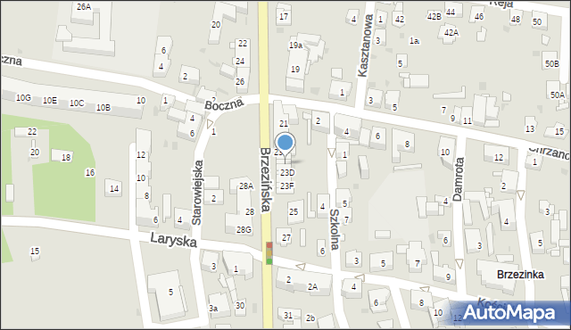 Mysłowice, Brzezińska, 23C, mapa Mysłowice