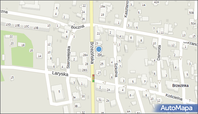 Mysłowice, Brzezińska, 23G, mapa Mysłowice