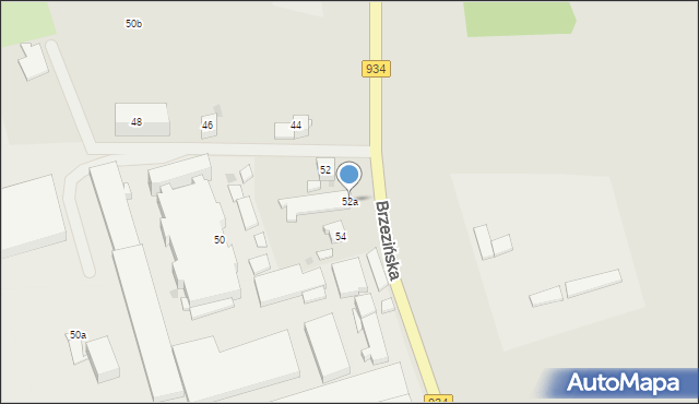 Mysłowice, Brzezińska, 52a, mapa Mysłowice