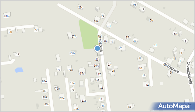 Mysłowice, Brzozowa, 23, mapa Mysłowice