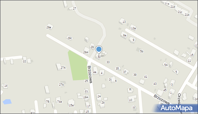 Mysłowice, Brzozowa, 31, mapa Mysłowice