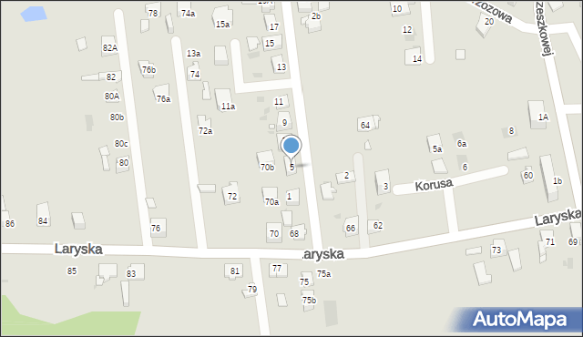 Mysłowice, Brzozowa, 5, mapa Mysłowice