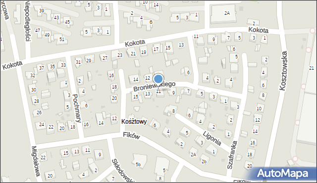 Mysłowice, Broniewskiego Władysława, 11, mapa Mysłowice